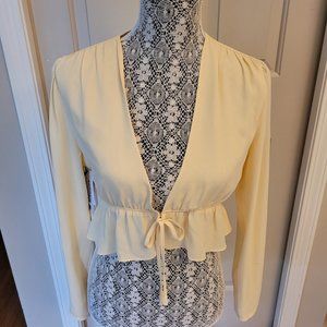 Brand New with tags Sunday Best Aritzia Sunday Best Tie-Front Blouse